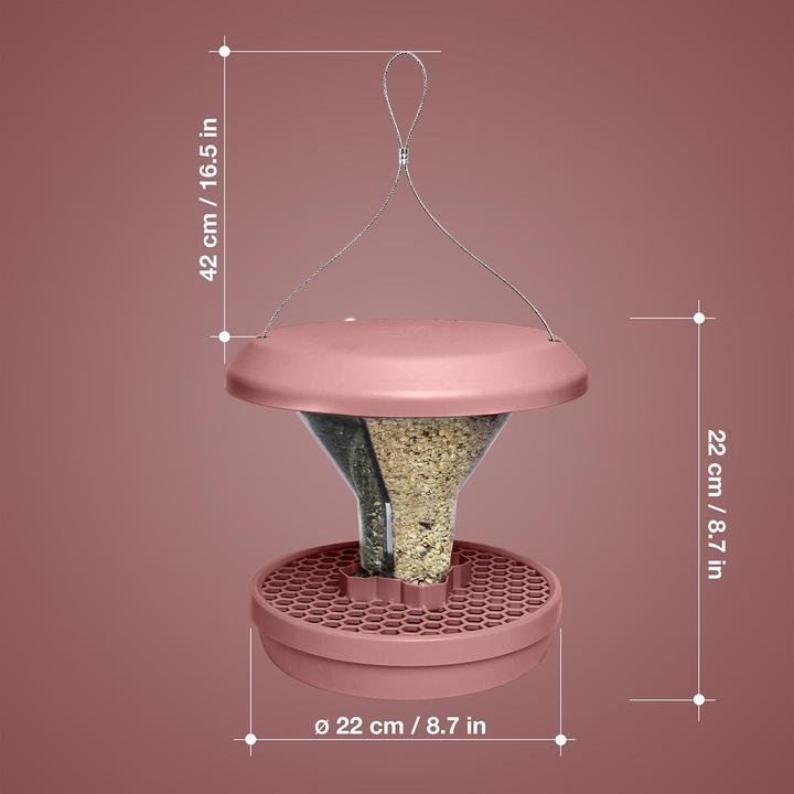 Actual product image Swissinno Vogel-Futtersilo Davos dusty rose SMART BIRDS