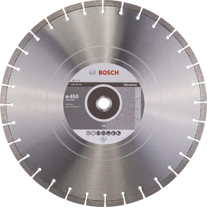 Produktbild Bosch Professional Zubehör Diamanttrennscheibe Standard for Abrasive, 450 x 25,40 x 3,6 x 10 mm