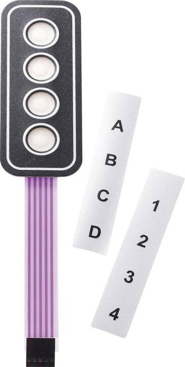Produktbild APEM Tastenfeld 4x1 selbstklebend