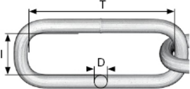 Produktbild Dörner + Helmer 171888 Rundstahlkette Silber Stahl galvanisch verzinkt 30 m (30 m)