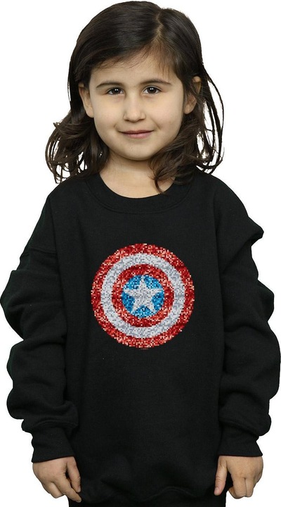 Immagine prodotto Captain America Pixelated Shield Felpa Ragazze (152, 158)