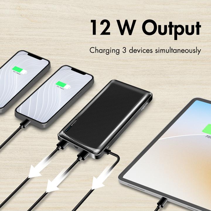 Produktbild LogiLink PA0328RF (10000 mAh, 12 W, 37 Wh)