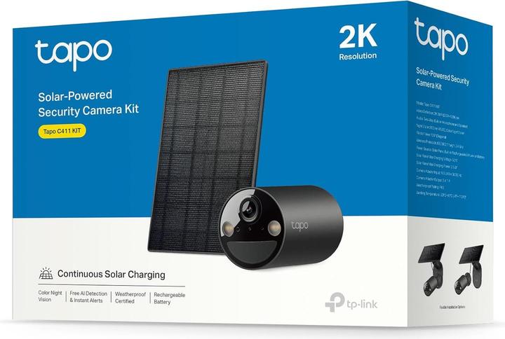 Produktbild TP-Link Solar-Überwachungskamera-Set Tapo C411 Kit