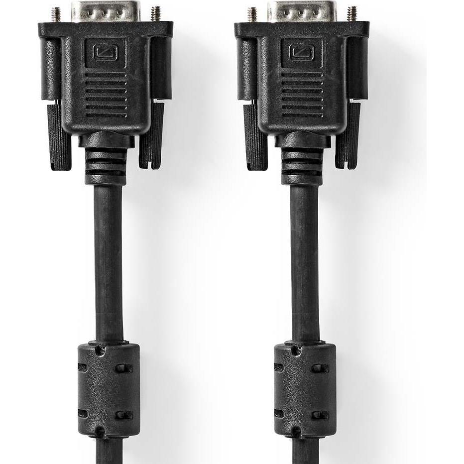 Nedis VGA-Kabel VGA Stecker VGA Stecker Vernickelt Maximale Auflösung: 1280x768 2.00 m R (2 m, VGA), Video Kabel