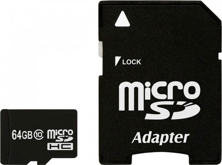 Produktbild IMRO Micro-SD Karte 64 GB Class 10 + SD-Adapter – Speicherkarte (64 GB, microSD, U1)