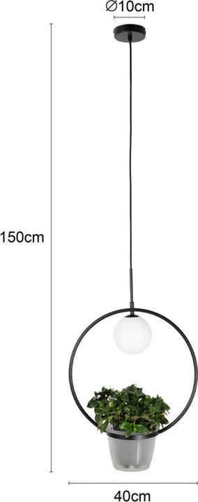 Produktbild Lindby Orna Pendelleuchte Black/Opal (G9, 3000 lm)