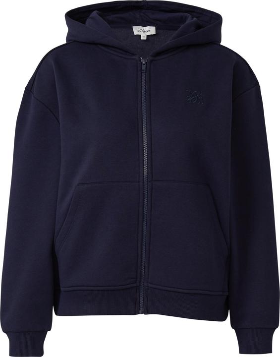 Produktbild s.Oliver Sweatshirt Jacke Angeraute Sweatshirtjacke mit Stickerei (34)