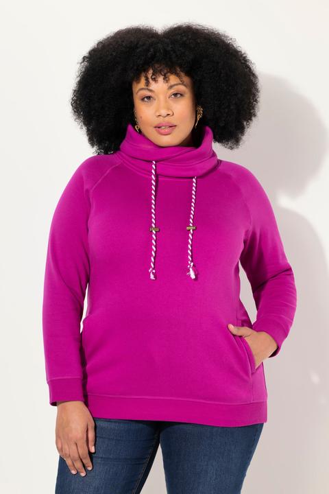 Produktbild Ulla Popken Sweatshirt, weiter Stehkragen, Taschen, Raglan-Langarm (54)