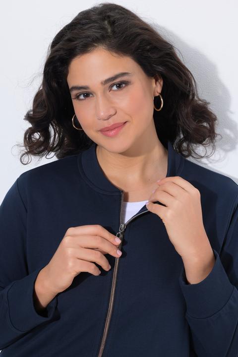 Produktbild Ulla Popken Sweatblouson, Collegekragen, kurz, Langarm (62)