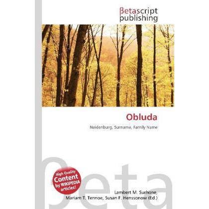 Thumbnail - Obluda, Fachbücher von Lambert M. Surhone, Miriam T. Timpledon, Susan F. Marseken