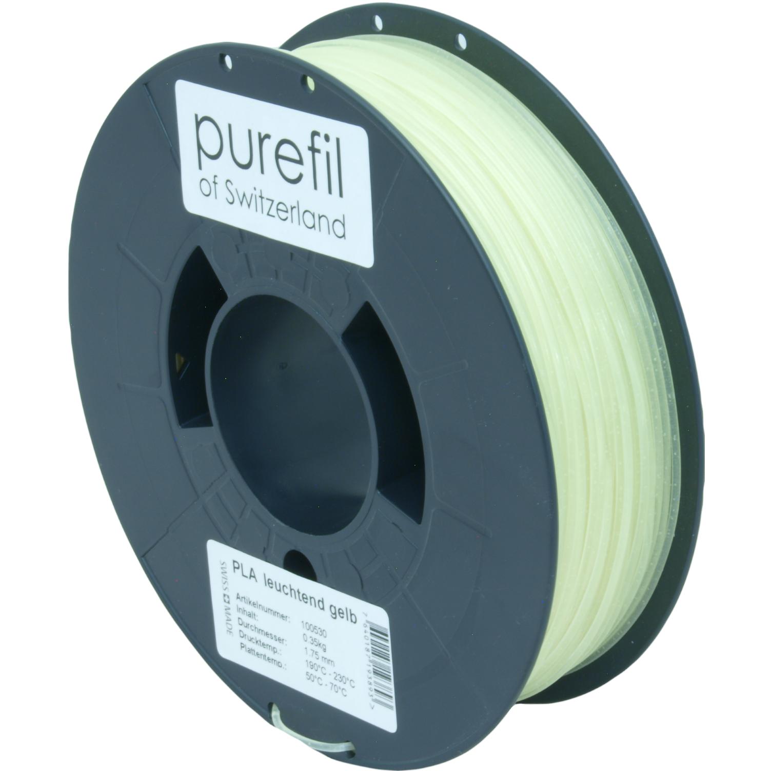 Purefil Filament (PLA, 1.75 mm, 350 g, Gelb), 3D Filament, Gelb