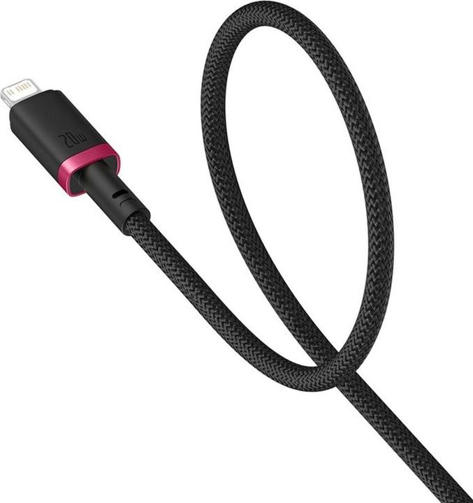 Actual product image Baseus Dura Type-C fast charging cable for iP 20 W 2 m Black Red (2 m, USB 4.0, 20 W)