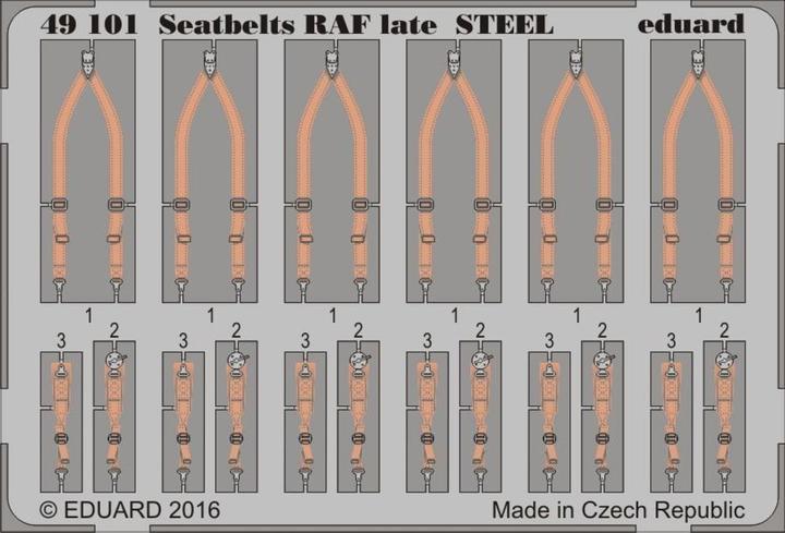 Produktbild Eduard Seatbelts RAF late STEEL