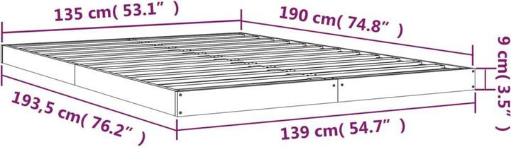 Actual product image vidaXL Burr (135 x 190 cm)