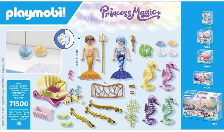 Produktbild Playmobil Meerjungfrauen-Seepferdchenkutsche (71500, Playmobil Princess Magic)