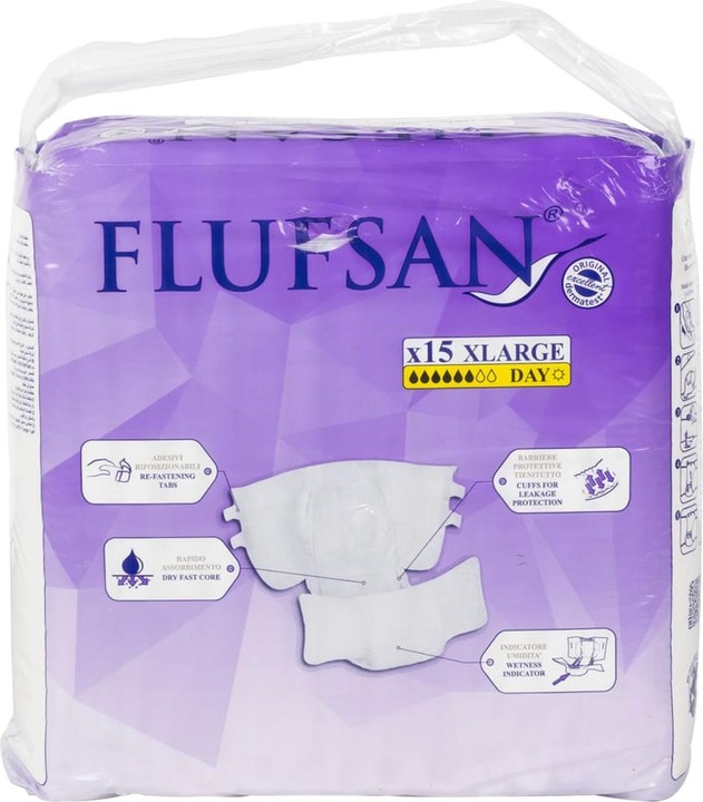 Produktbild VidaXL Flufsan Einwegwindeln für Erwachsene 15 Stk. (15 x, XL)