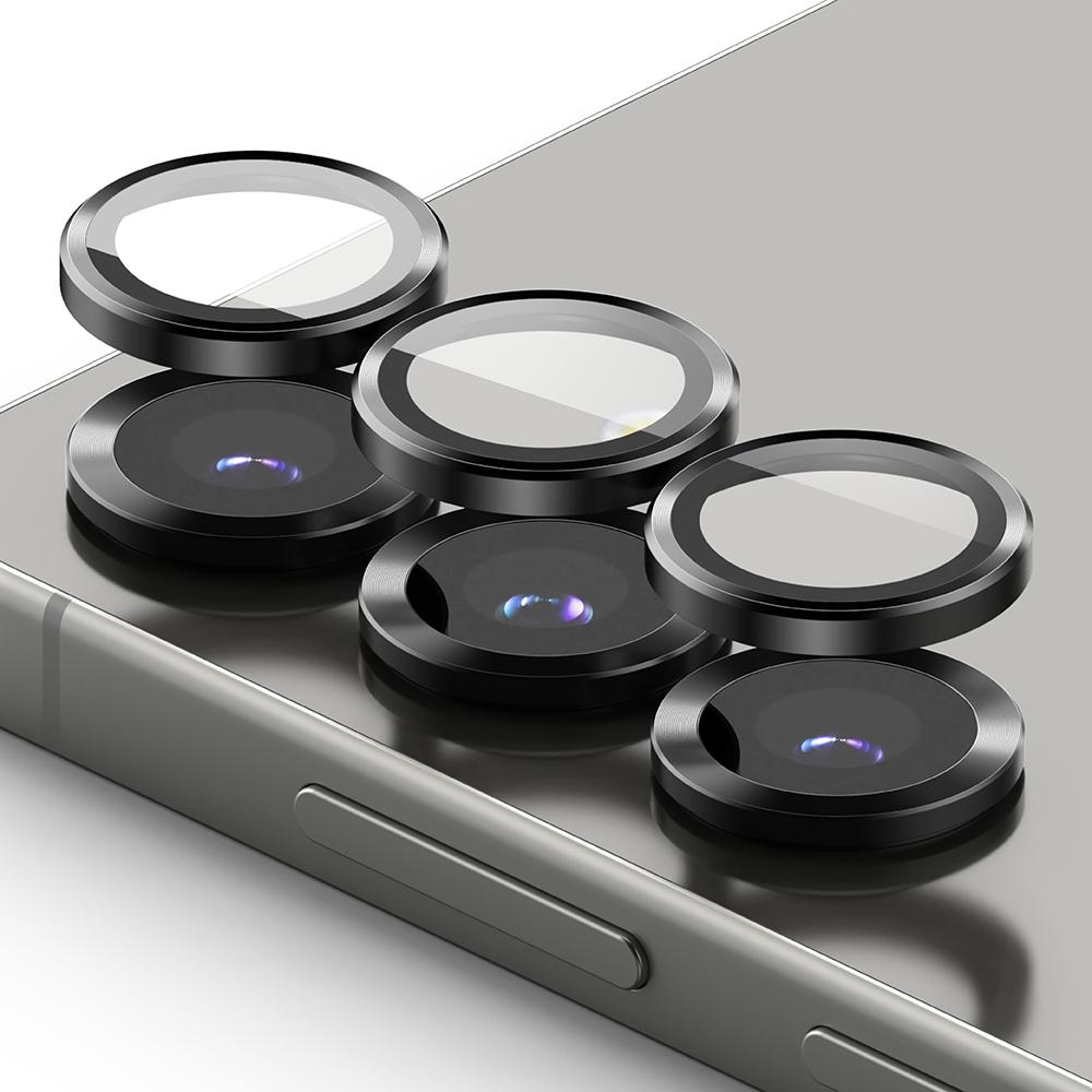 Ringke Camera Frame Protector 2-pack for Samsung Galaxy S25 - Black (2 Stück, Samsung Galaxy S25), Smartphone Schutzfoli...
