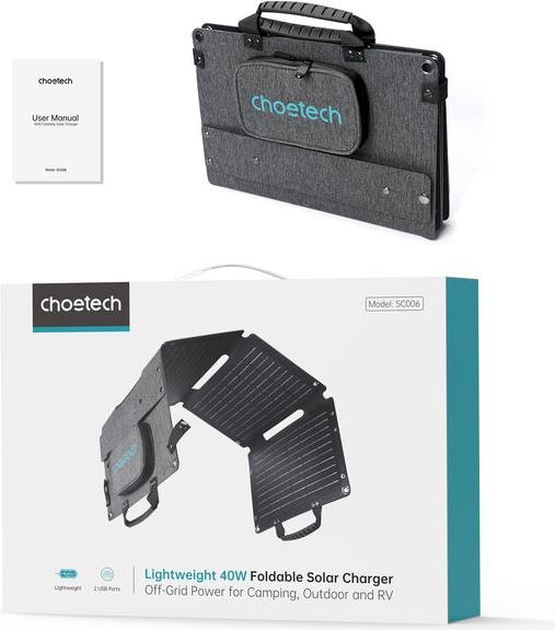 Immagine prodotto Choetech Pannello solare pieghevole (40 W, 1.55 kg)