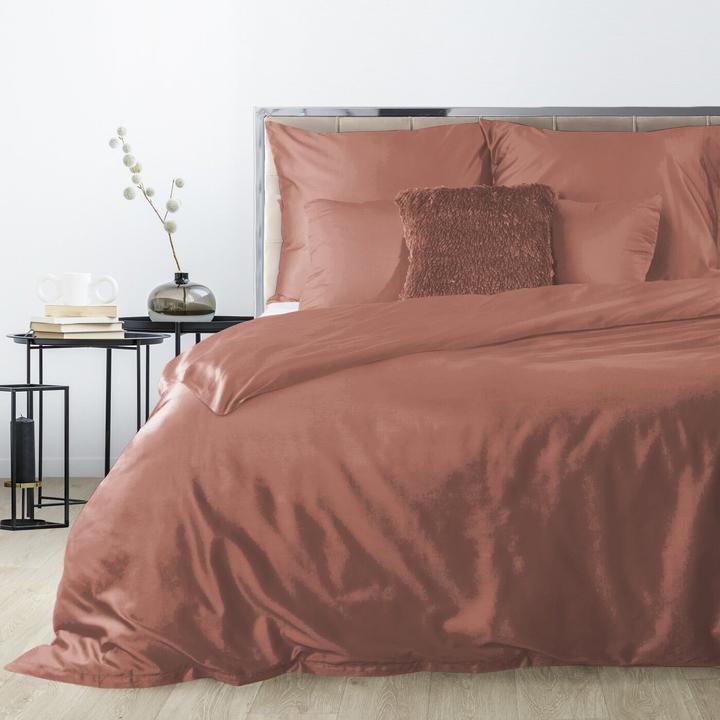Actual product image Eurofirany DIVA LINE DINA bed linen set made of high-quality cotton satin, single-coloured, 160 x 200 cm (Bedding set, 160 x 200 cm)