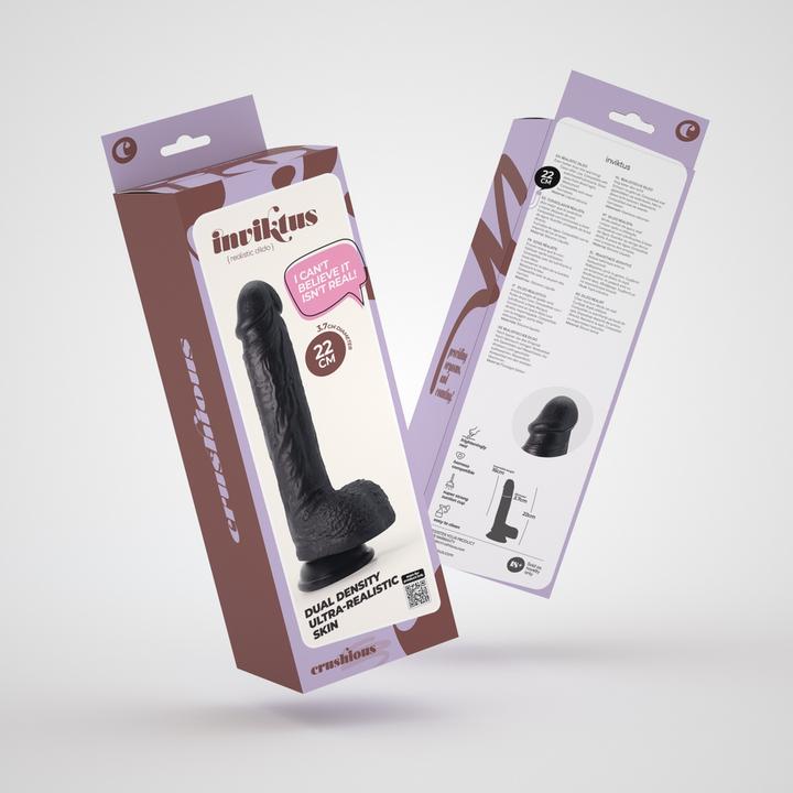 Image du produit Crushious Inviktus - Liquid Silicone Dildo - 8 / 22 cm - Black