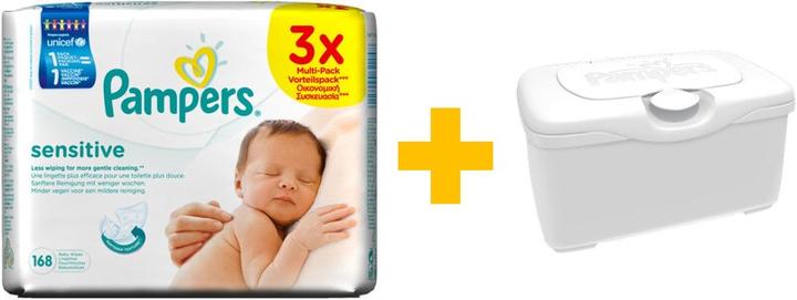 Produktbild Pampers Sensitive inkl. gratis Feuchttücherbox