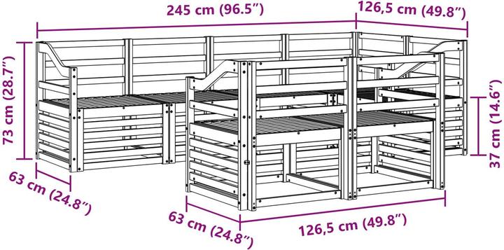 Produktbild vidaXL Outdoor-Sofa