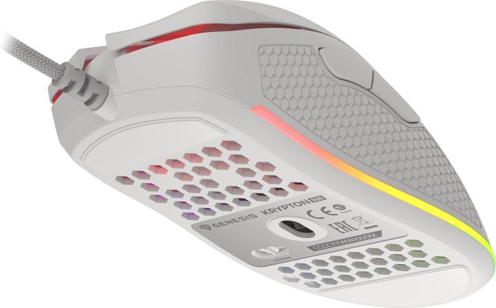 Produktbild Genesis for games Krypton 555 with cable, 8000 DPI, USB 2.0, White (Kabelgebunden)