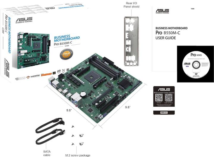 Produktbild ASUS PRO B550M-C/CSM (AM4, AMD B550, mATX)