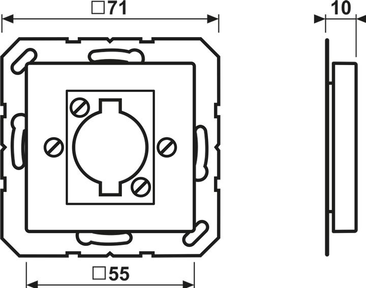 Actual product image JUNG Central plate XLR 1f A anth mt A568BFANM
