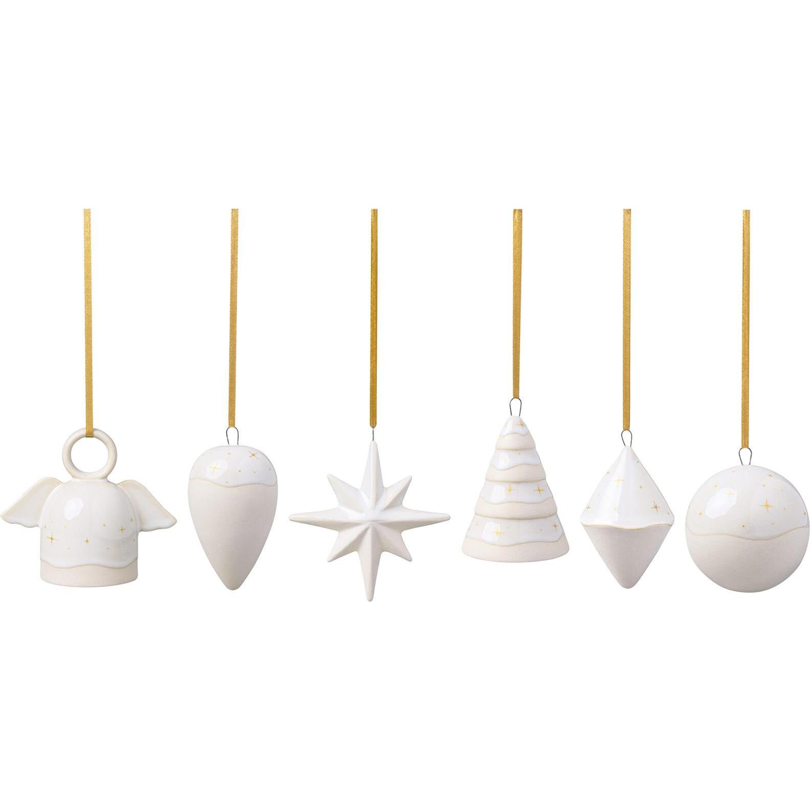 Like. by Villeroy & Boch, Christbaumschmuck, Winter Glow Ornamente-Set (6 -teilig)