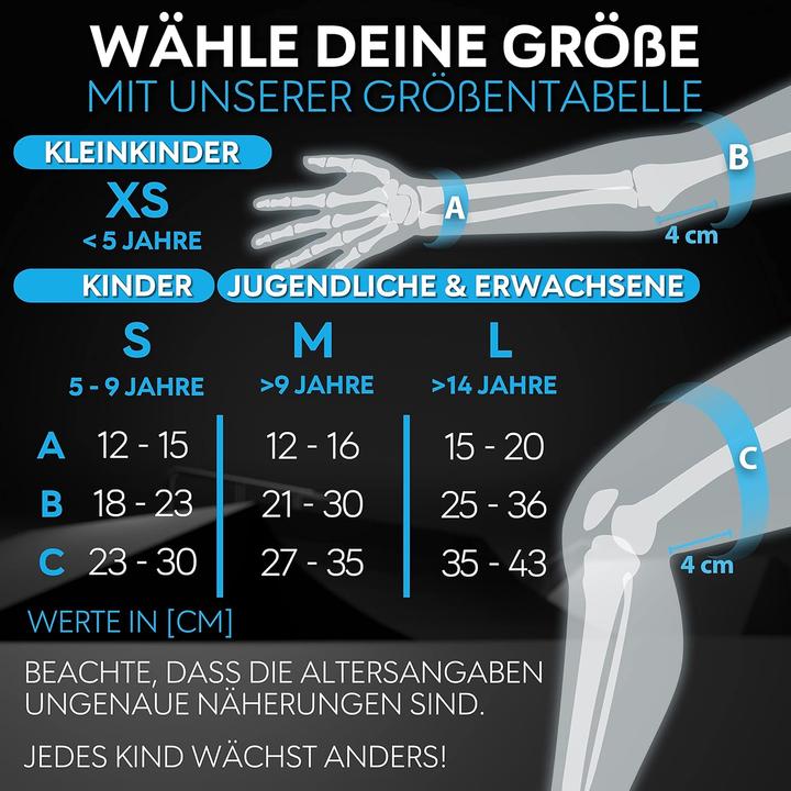 Immagine prodotto Skatewiz Schutzset für Inlineskates & Skateboard, XS (XS, Protezioni per i polsi, Ginocchiera, Protettori gomito, 6 pezzi)