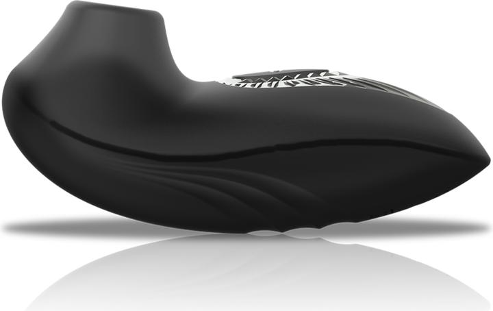 Actual product image Black&Silver - Drake Deluxe Sucking Vibe Silicone Rechargeable Black