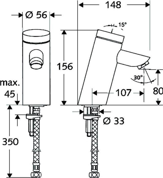 Actual product image Schell PURIS SC self-closing WC fitting