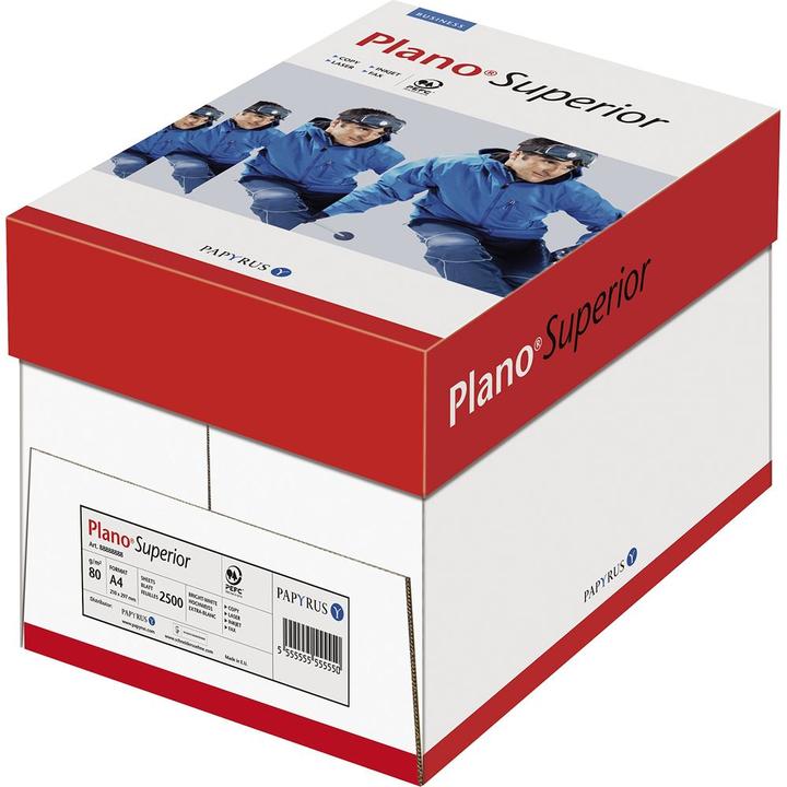 Image du produit Plano Kopierpapier Superior A4, Weiss, 80 g/m², 2500 Blatt (A4, 2500 feuilles, 80 g/m²)