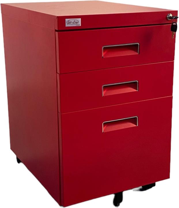 Jet-Line Rollcontainer PAUL rot Rollschrank Bürocontainer knock-down