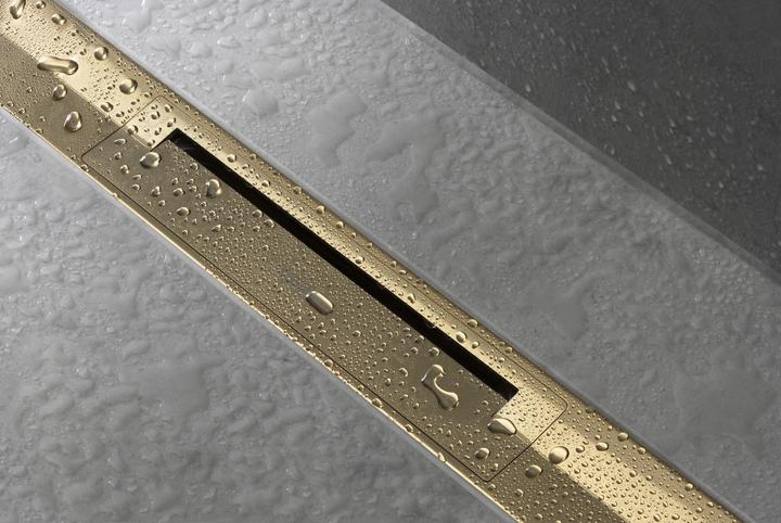 Actual product image hansgrohe HG shower channel RainDrain Flex kb. free installation 800mm polished gold (800 mm)