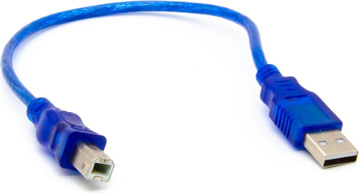 Purecrea USB Cable 2.0 A-B 30cm Blue (0.30 m, USB 2.0)