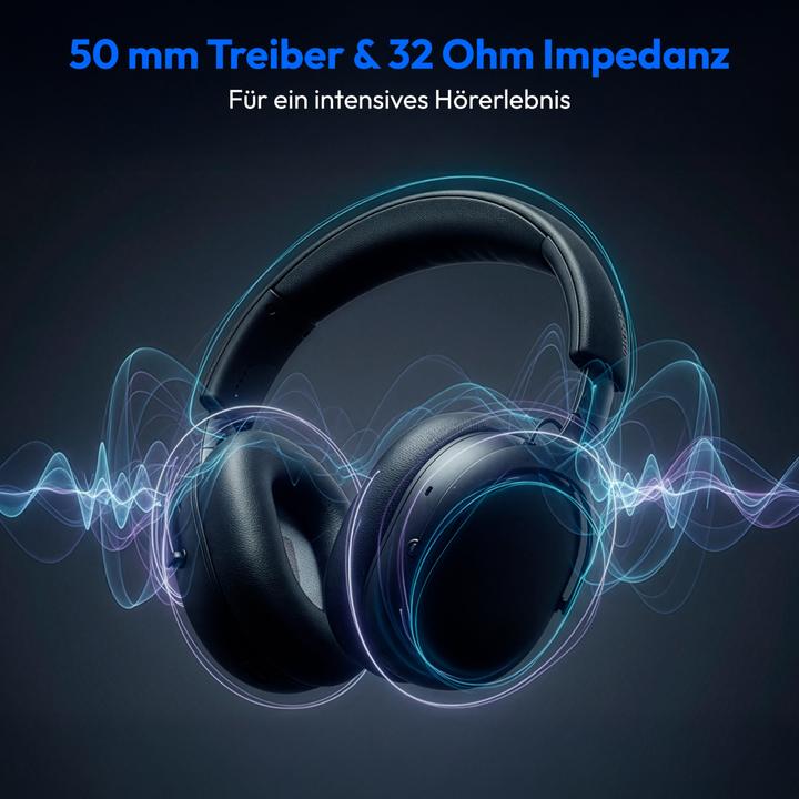 Actual product image Medion LIFE HX-1 Plus Over Ear-Kopfhörer schwarz (ANC, 100 h, Wireless)