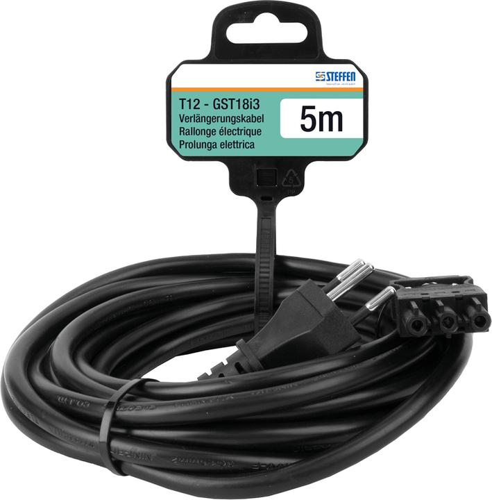 Produktbild Steffen Verlängerungskabel Td 3x1.5mm² 5m T12-GST18i3 sw (5 m, GST18)