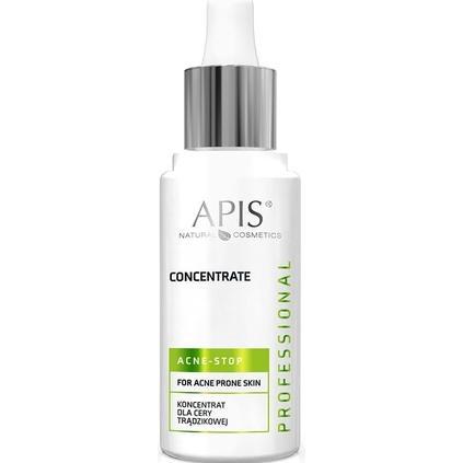 Apis Natural Cosmetics Crema Viso, Apis Acne-Stop Concentrato Per La Pelle Acneica Regolatore Della Secrezione Di Sebo 30Ml (30 Ml)