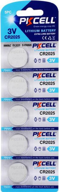 Produktbild Pkcell CR 2025 (5 Stk., CR2025, 150 mAh)