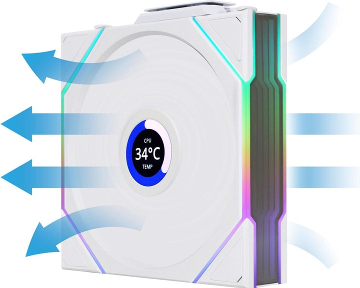 Produktbild Lian-Li UNI FAN TL Wireless LCD Lüfter, ARGB, PWM, 3er-Pack inkl. Controller - Reverse Blade, 120 mm (120 mm, 3 x)