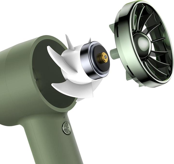 Actual product image Baseus Flyer Turbine Handheld Fan High Capacity4000mAhType-C Output Line Green (56 dB)