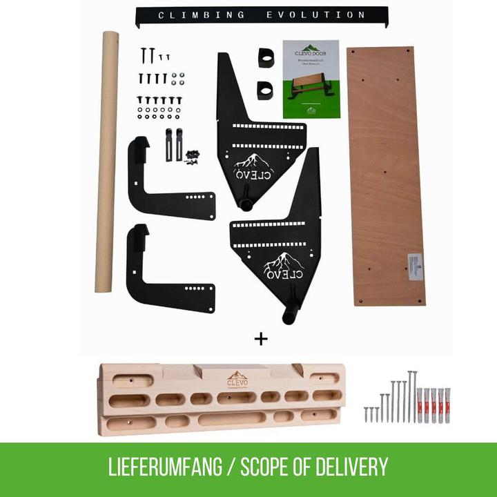 Actual product image Clevo Climbing Hangboard suspension for the door frame