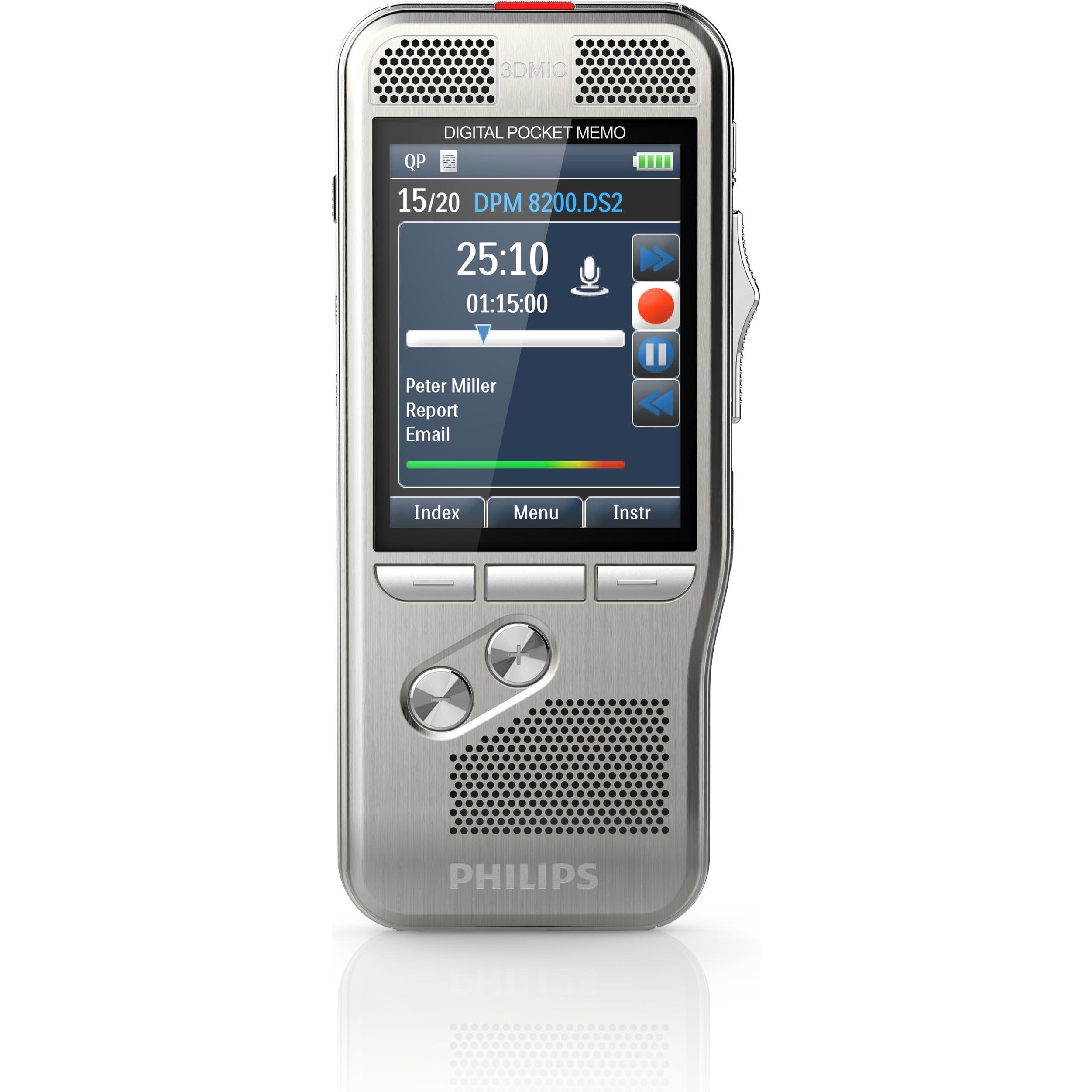 Philips Dpm8200 (4 GB), Diktiergerät, Silber