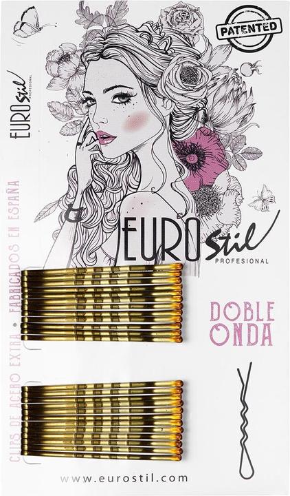 Caso Eurostil Haarpflege: Clips Hair Clip Box Double Wave Bronze (1 Stk.)