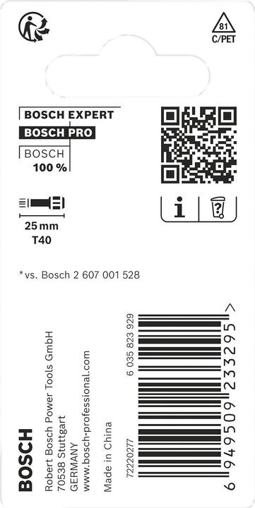 Produktbild Bosch Professional Zubehör PRO Torx Impact Bit, T40, 25 mm, 2-tlg.