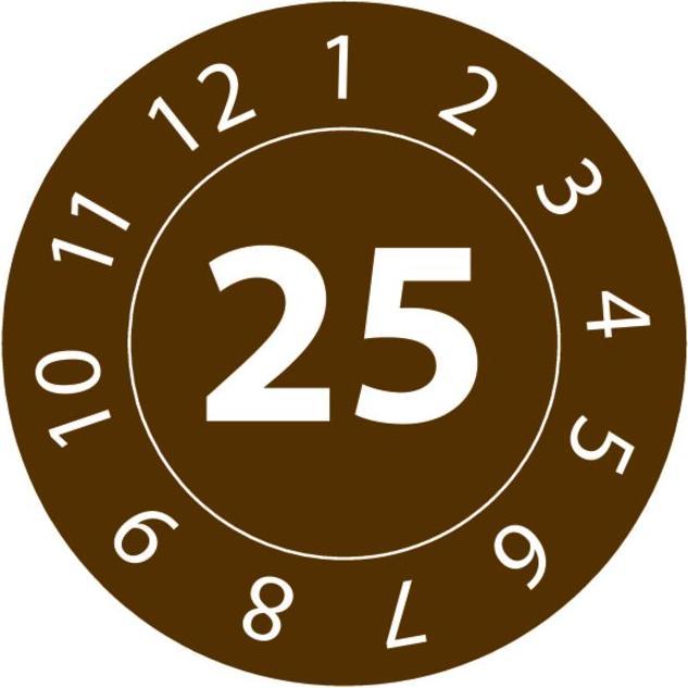 Marahrens, Etiketten, Prüfplakette, Jahreszahl