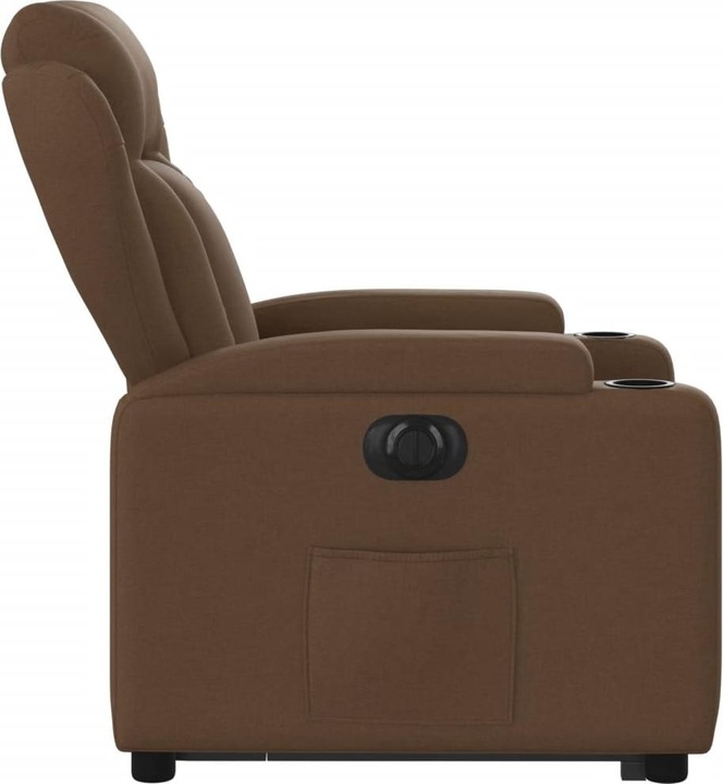 Immagine prodotto VidaXL Poltrona relax con ausilio per l'alzata Poltrona elettrica per la TV Poltrona in tessuto marrone
