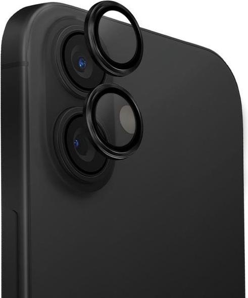 Produktbild Uniq Optix Aluminium Camera Lens Protector iPhone 16 6.1" / 16 Plus 6.7" midnight black szkło na obi (1 Stück, Apple iPhone 16)